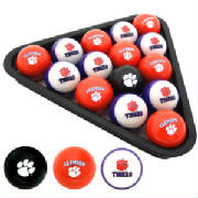 clemson tigers, clemson pool balls, clemson       