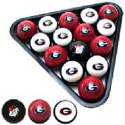 georgia bulldogs, georgia bulldogs pool balls     