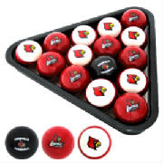 louisville cardinals, cardinals pool balls, pool 