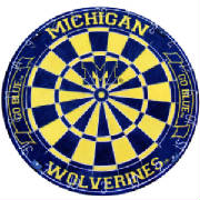 michigan wolverines dartboard, michigan wolverines