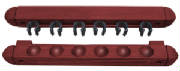 mahogany wall rack, 2 piece wall rack, cue holder 