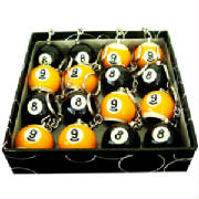 pool ball scuffers, 8-ball, 9-ball,pool keychains 