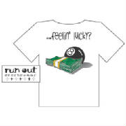 feeling lucky? runout t-shirt, mens t-shirt, pool 