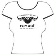 ladies runout shirt, girls pool shirt, girl shoot 