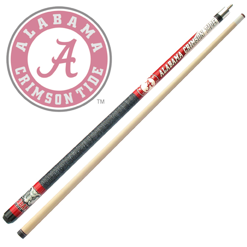 alabama crimson tide pool cue, bama cue, bama 