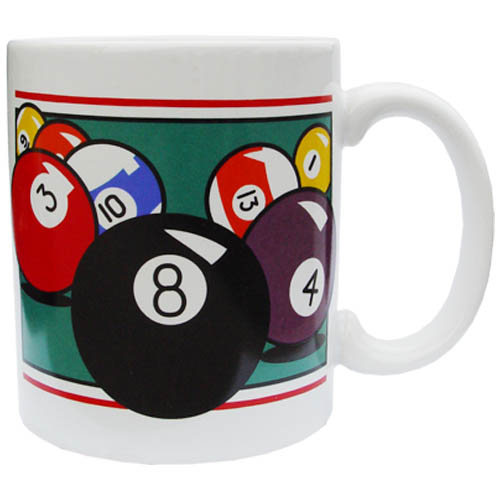 pool coffee mug, pool mug, coffee mug, mug        