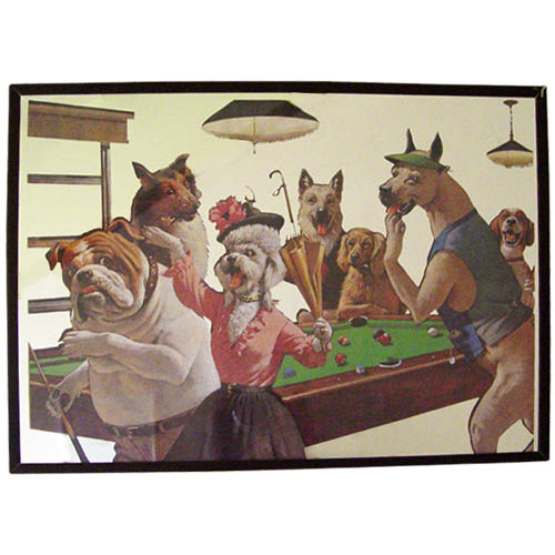 arthur sarnoff mirrors, billiard mirrors, dogs, 