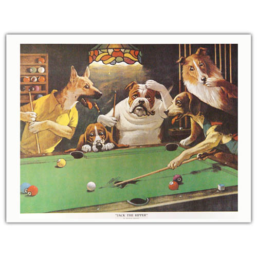 sarnoff pool print, arthur sarnoff, billiard print