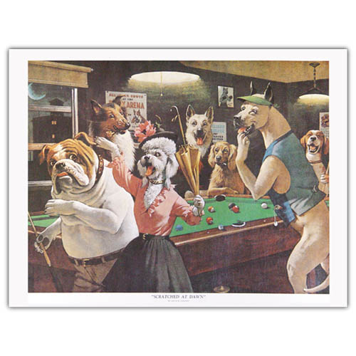 arthur sarnoff print, pool picture, billiard print