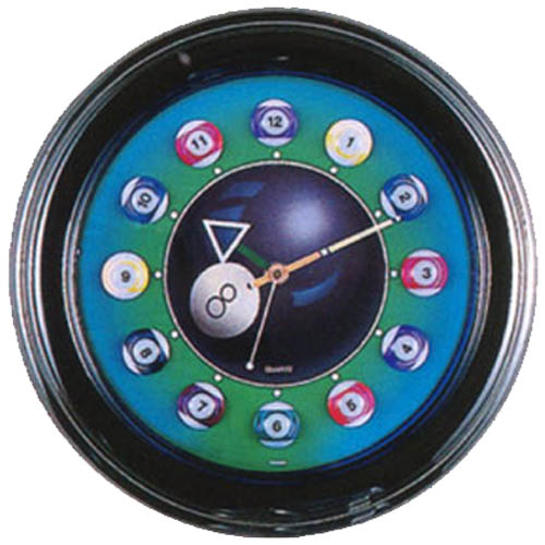 pool ball clock, neon clock, pool clock, clock, 