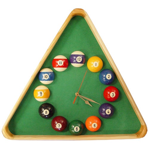 giant pool clock, pool clock, triangle clock, pool