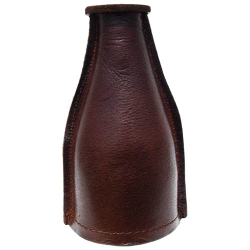 leather tally bottle, tally bottle, pea bottle