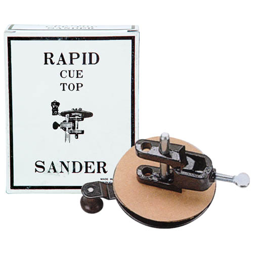 rapid cue top sander, tip sander, cue tip, ferrule