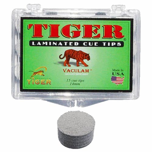 tiger laminated cue tips, tiger cue tips, tiger , 